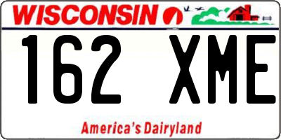 WI license plate 162XME