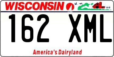 WI license plate 162XML
