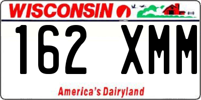 WI license plate 162XMM
