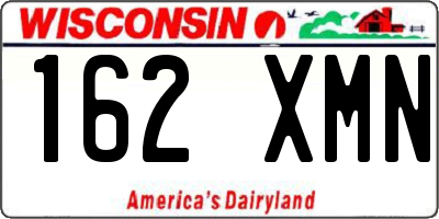 WI license plate 162XMN