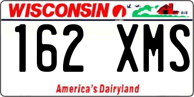 WI license plate 162XMS