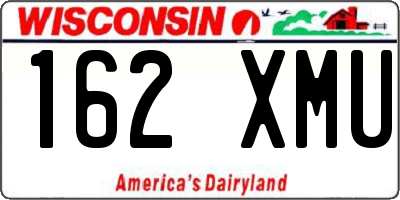 WI license plate 162XMU