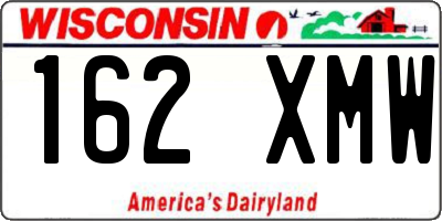 WI license plate 162XMW