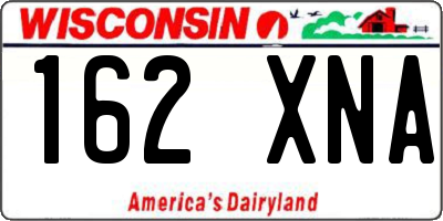 WI license plate 162XNA