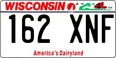 WI license plate 162XNF