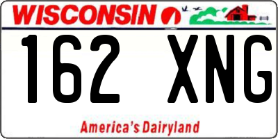 WI license plate 162XNG