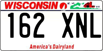 WI license plate 162XNL
