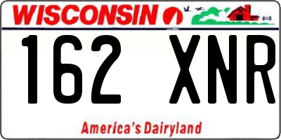 WI license plate 162XNR