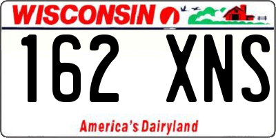 WI license plate 162XNS