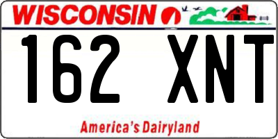 WI license plate 162XNT