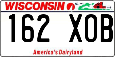 WI license plate 162XOB
