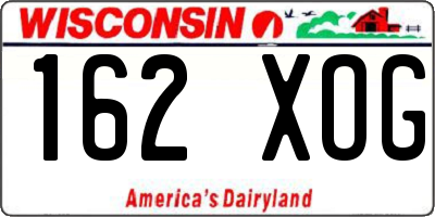 WI license plate 162XOG