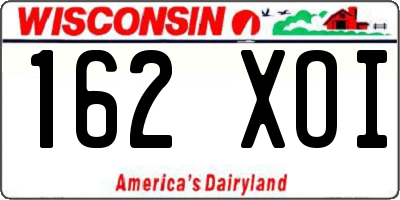 WI license plate 162XOI