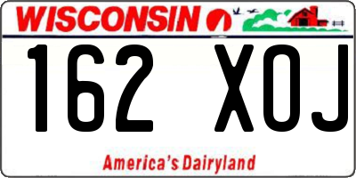 WI license plate 162XOJ