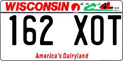 WI license plate 162XOT