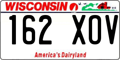 WI license plate 162XOV