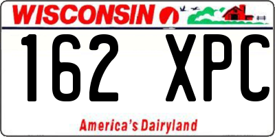 WI license plate 162XPC