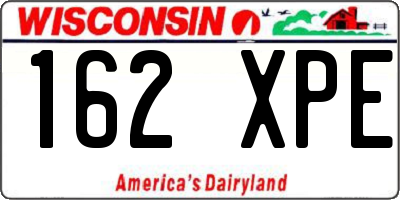 WI license plate 162XPE