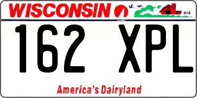 WI license plate 162XPL