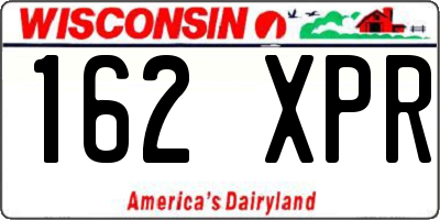 WI license plate 162XPR