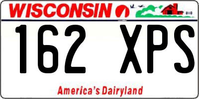 WI license plate 162XPS