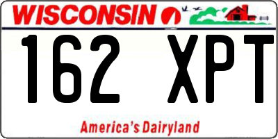 WI license plate 162XPT