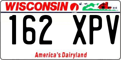 WI license plate 162XPV