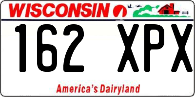 WI license plate 162XPX