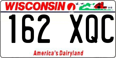 WI license plate 162XQC
