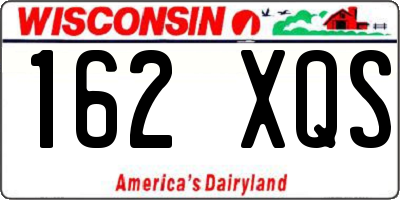 WI license plate 162XQS