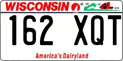 WI license plate 162XQT