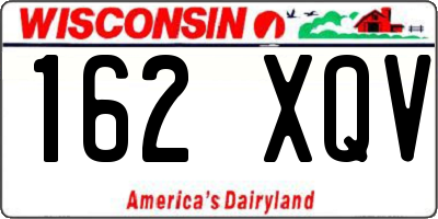 WI license plate 162XQV
