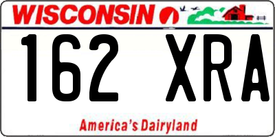 WI license plate 162XRA