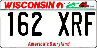 WI license plate 162XRF