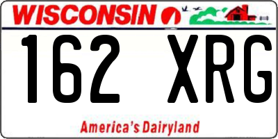 WI license plate 162XRG