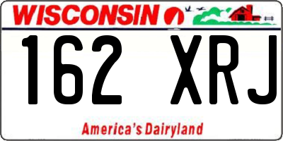 WI license plate 162XRJ