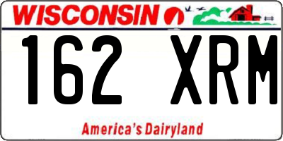 WI license plate 162XRM