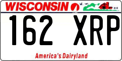 WI license plate 162XRP