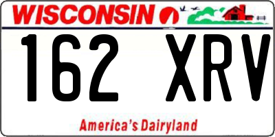 WI license plate 162XRV