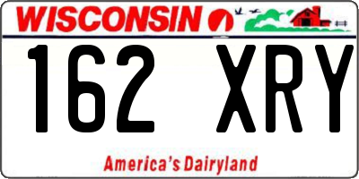 WI license plate 162XRY