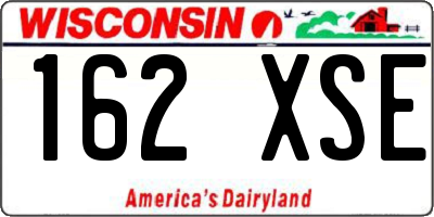 WI license plate 162XSE