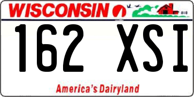 WI license plate 162XSI