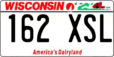 WI license plate 162XSL