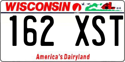 WI license plate 162XST