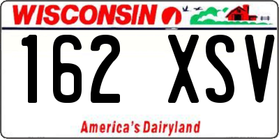 WI license plate 162XSV