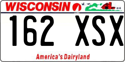 WI license plate 162XSX