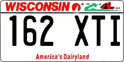 WI license plate 162XTI