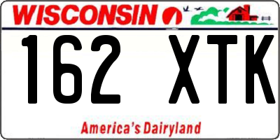 WI license plate 162XTK