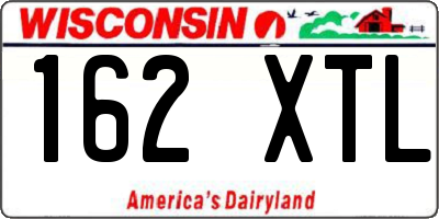WI license plate 162XTL