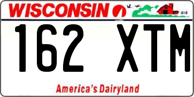 WI license plate 162XTM